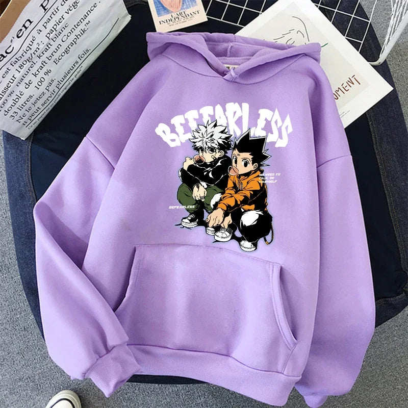 90er Hunter X Hunter Killua Zoldyck Teufelsauge Hoodie – Unisex Streetwear Sweatshirt, Kawaii Hisoka Manga Hoody