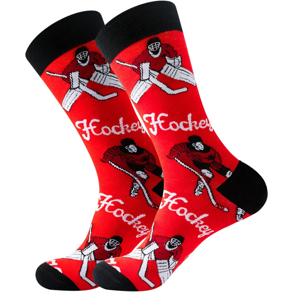 Nouvelles chaussettes longues en coton peigné – Funny Harajuku Skateboard Crew pour hommes