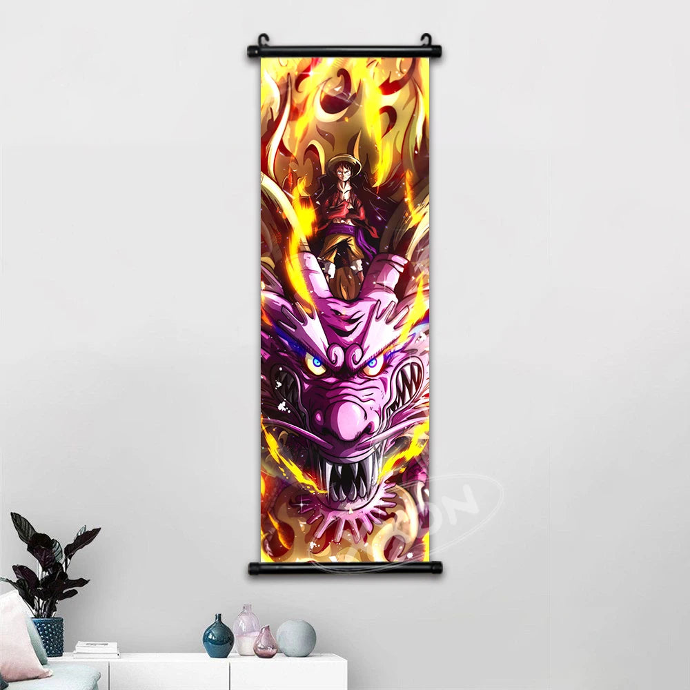 One Piece Anime Wall Art Interior Canvas Prints Zoro Painting Luffy Gear 5 Poster