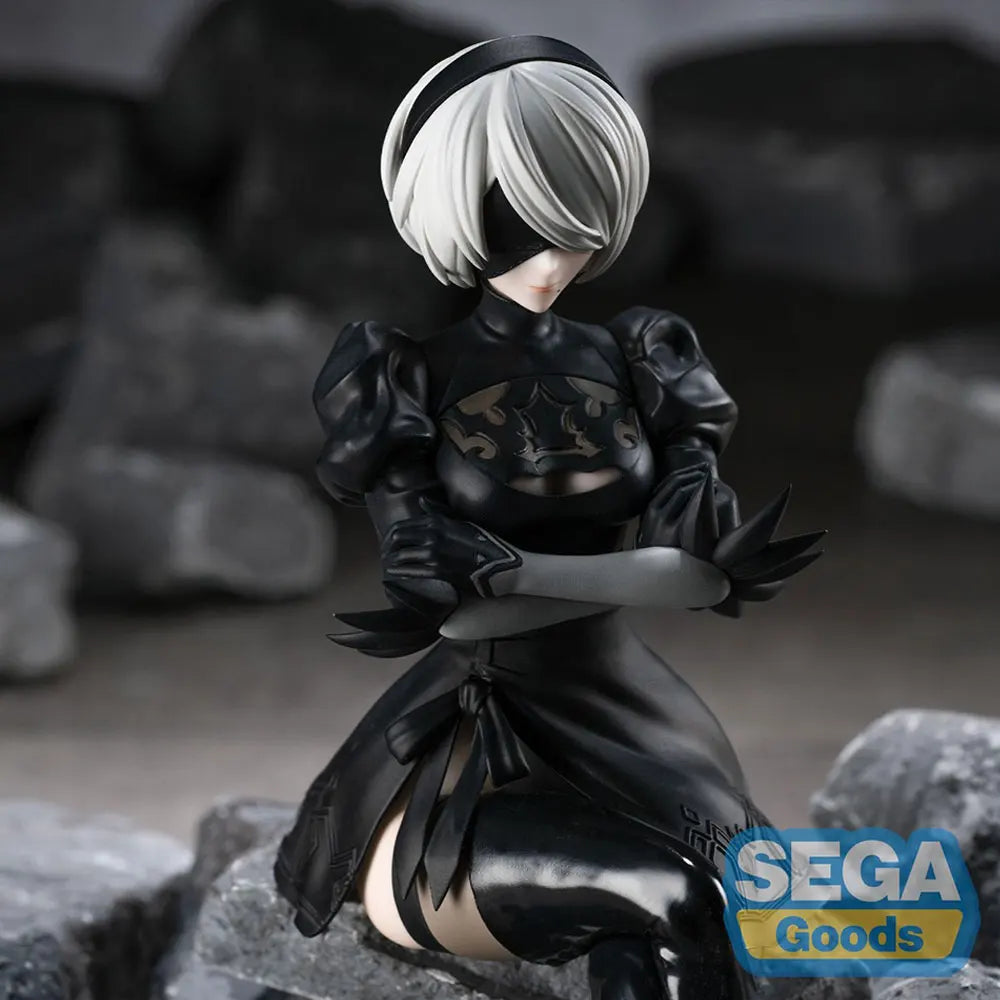 15 cm NieR: Automata 2B Sitzende Figur – PVC-Nudelstopper, Anime-Modell, Spielzeug und Sammlergeschenk