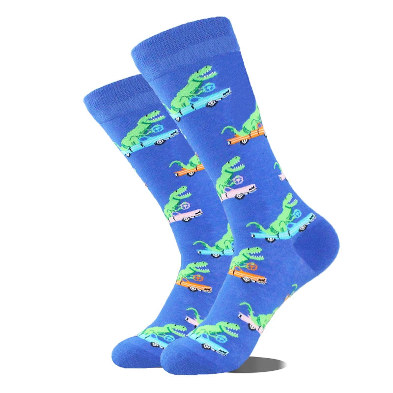 Baumwolle Glücklich Lustige Socken Männer Alien Planet Shark Verrückte Design Sokken