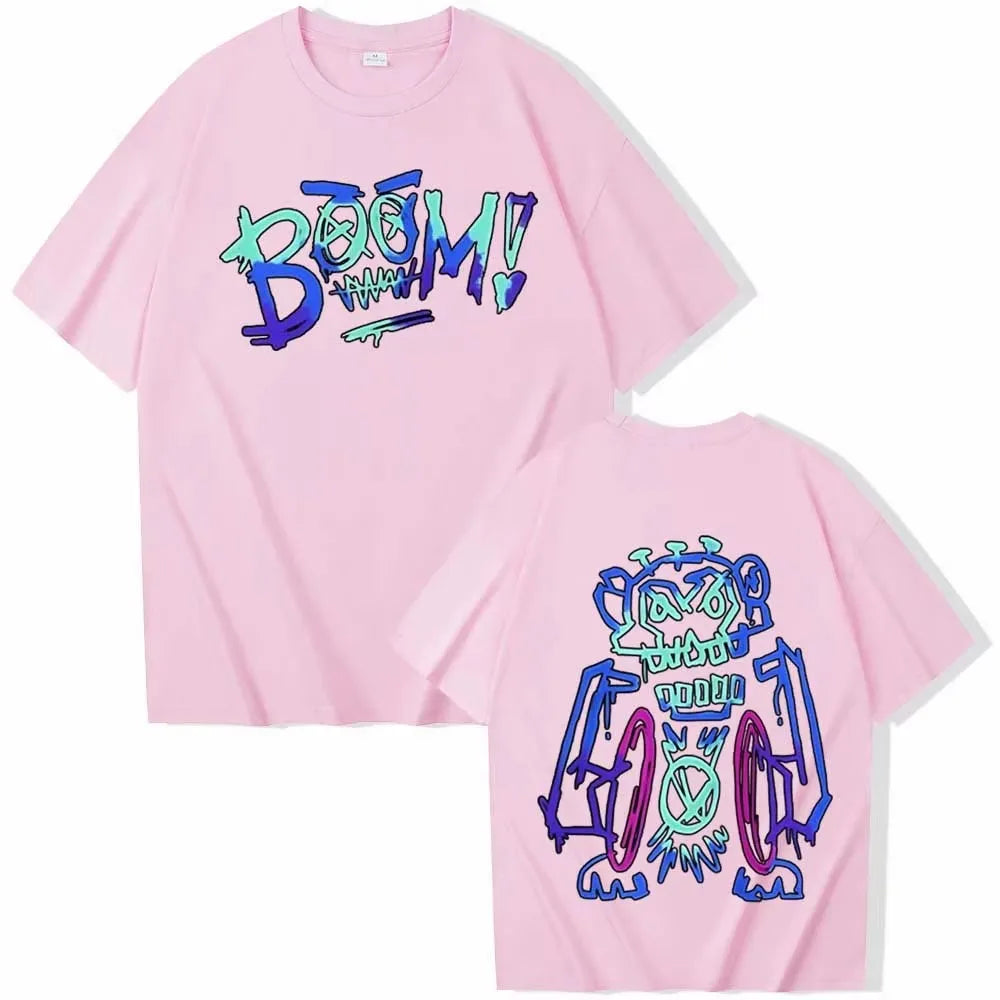 High Quality Vintage Cotton T-Shirt for Men Women Anime Arcane Jinx Graffiti O-Neck Summer Casual Shirt with Eye Catching Short Sleeve Design