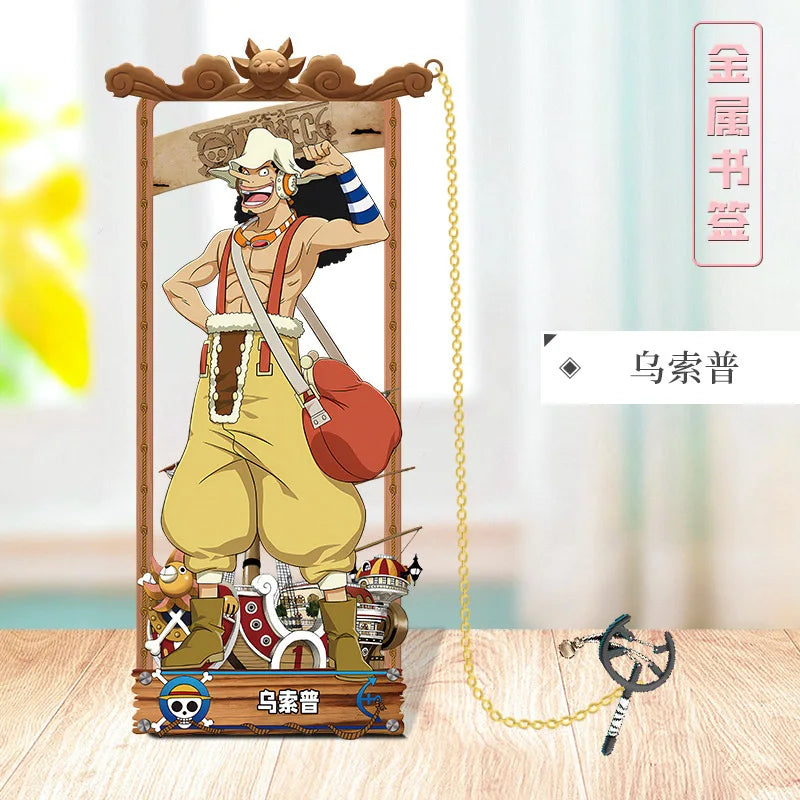 ONE PIECE Metal Bookmarks with Various Cartoon Characters for Cosplay