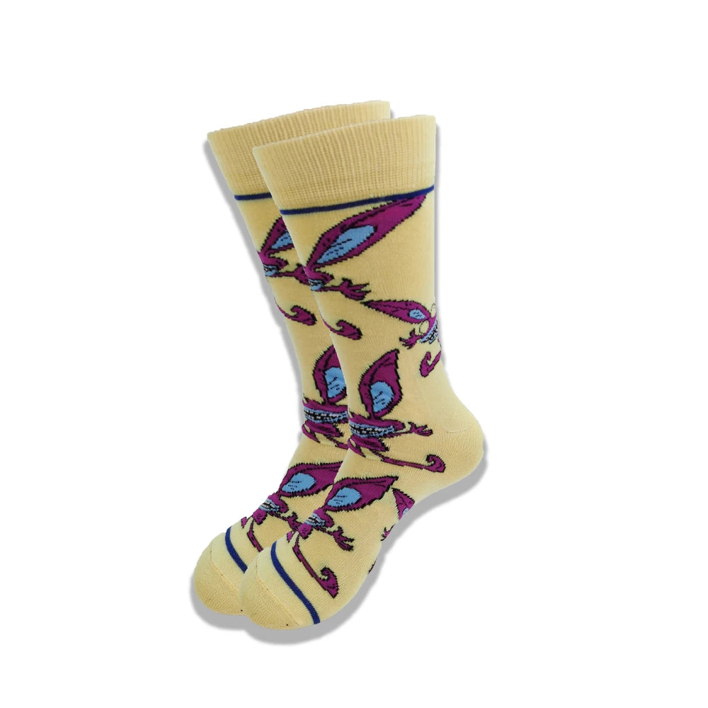 Lustige Socken mit Cartoon-Anime-Motiv – Hip-Hop-Aufdruck, originelle und bequeme Unisex-Skateboard-Crew-Socken