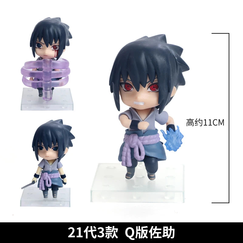 11 cm großes Naruto-Actionfiguren-Set – Uchiha Itachi und Kakashi Akatsuki, Sammler-Dekorationsspielzeug