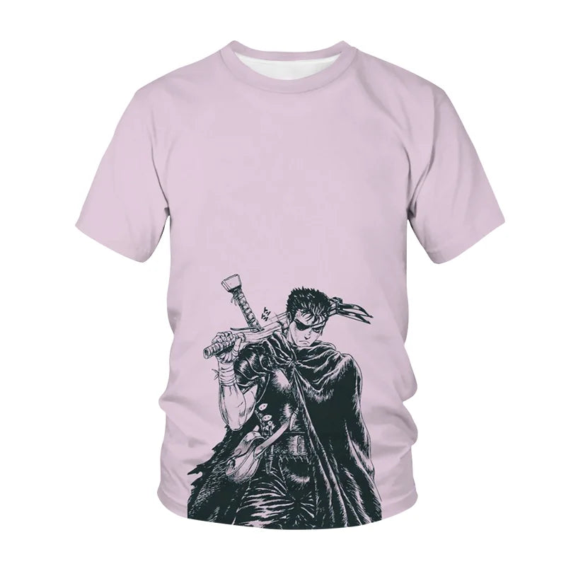 T-shirt Berserk imprimé en 3D pour homme, femme et enfant