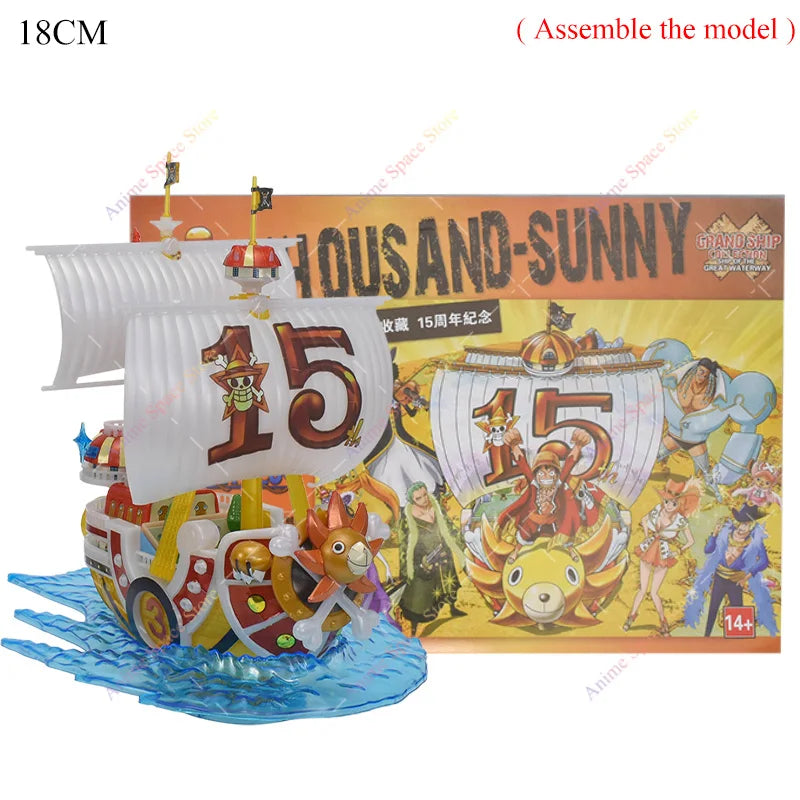 18cm Anime One Piece Figur Piratenschiff Spielzeug Actionfiguren
