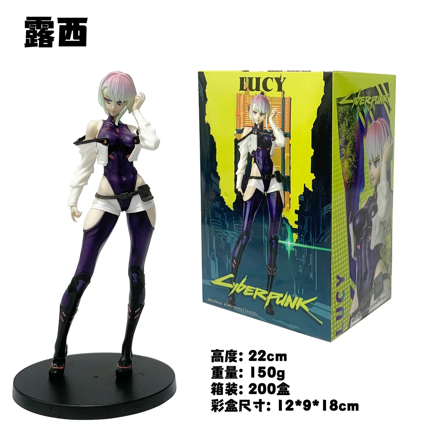 22 cm große Pop-Up-Parade Cyberpunk Edgerunners Rebecca, David und Lucy Actionfiguren – Sammler-Anime-Statue, Modell, Geschenk