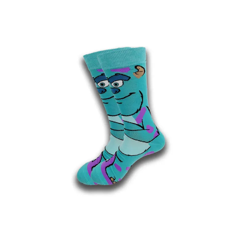 Lustige Socken mit Cartoon-Anime-Print – Personalisierter atmungsaktiver Baumwoll-Hip-Hop-Stil für Männer und Frauen
