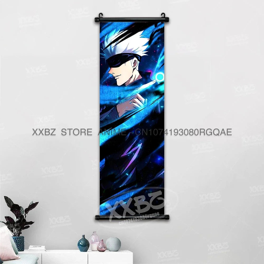 Jujutsu Kaisen Wall Artwork Scroll Picture Print Canvas Home Decor