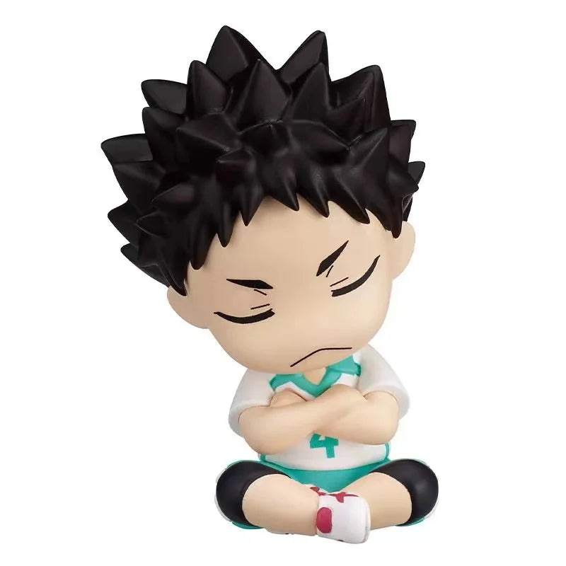 Anime Haikyuu 4 pièces figurines Bokuto Kotaro Akaashi Keiji Oikawa Tooru Iwaizumi Hajime 6 cm figurines