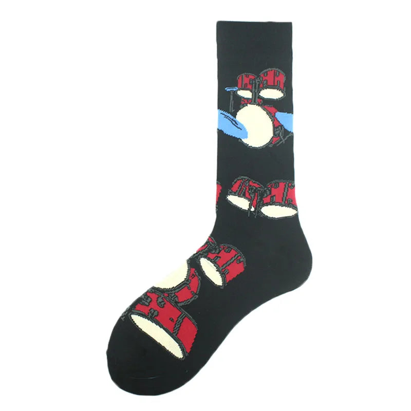 Fröhliche, lustige Unisex-Socken – Medizinische Zähne und Schafmuster, Hip-Hop-Skateboard-Stil