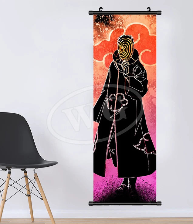 Bandai Anime Canvas Naruto Painting Kakashi Picture Hanging Scrolls Home Decor Wall Artwork