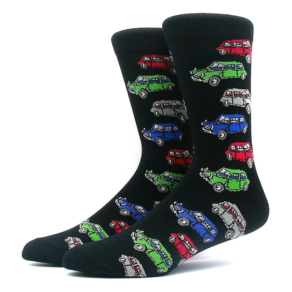 Lustige Alien- und Dinosauriersocken aus Baumwolle – Crazy Shark & Planet Designs