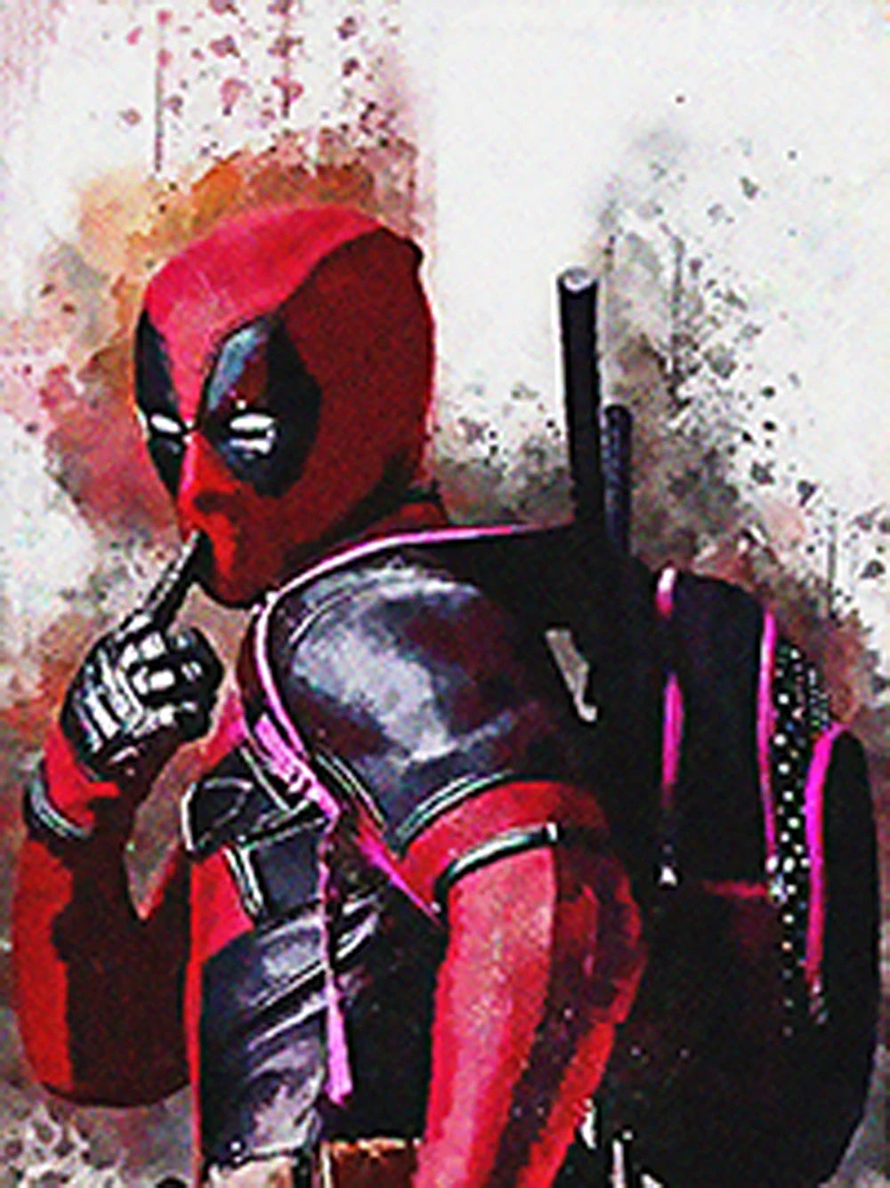 YOUQU Diamantmalerei Kunstfiguren Stickerei Kreuzstich „Deadpool“ Diamantmosaik Heimdekoration