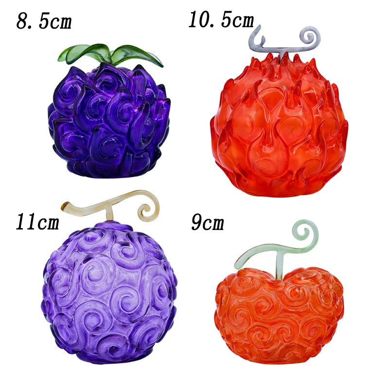 One Piece Teufelsfruchtfiguren – Nika Gum-Gum & Flame-Flame Cursed Fruit Sammlermodell Spielzeug & Ornamente