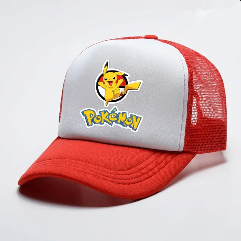 Neue Pokémon Pikachu-Baseballkappe für Kinder – Sommermütze aus Mesh für den Außenbereich, Partygeschenk und Spielzeug