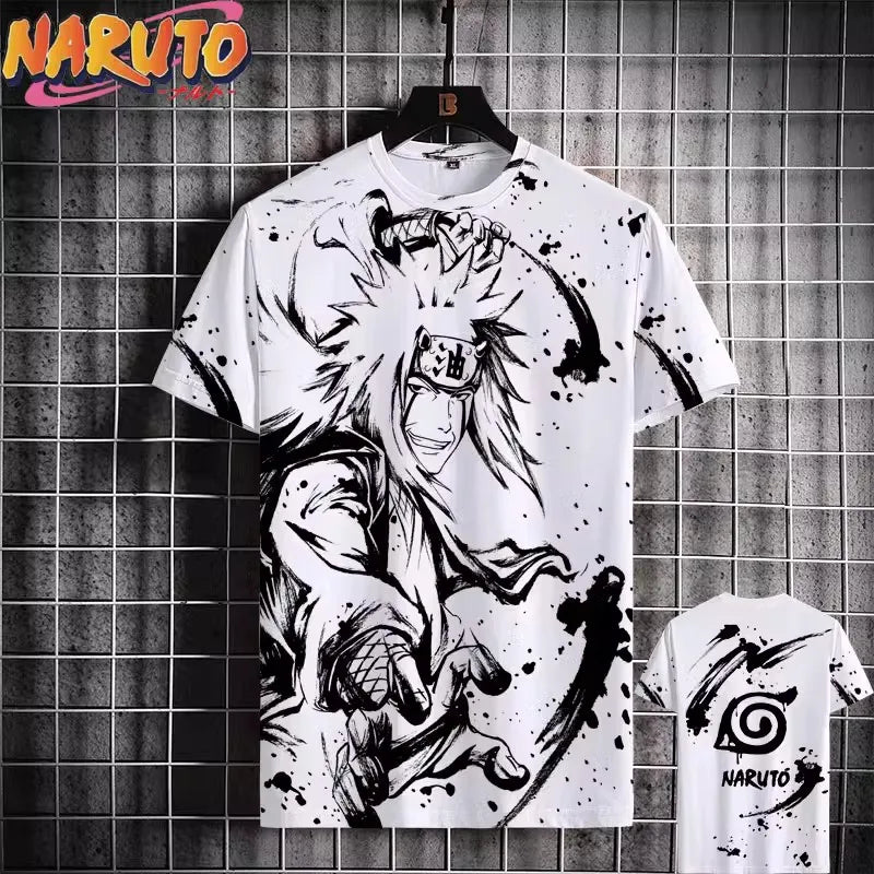 MINISO Naruto T-Shirt – Men’s 3D Print Japanese Anime Casual Oversized Streetwear Tee