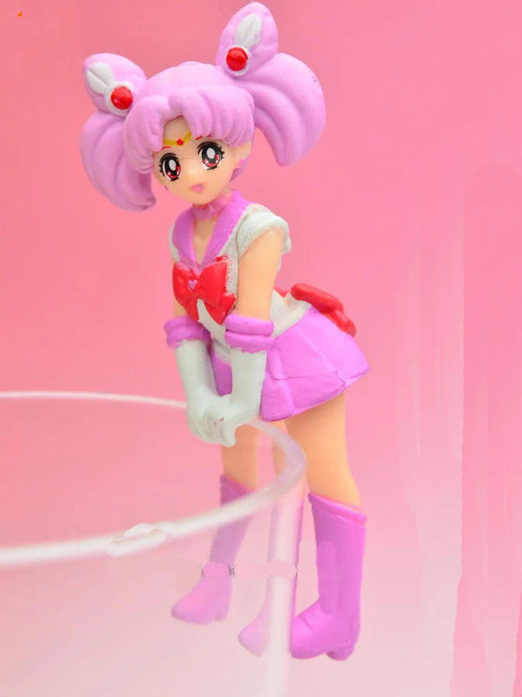 Figurines Capsule Gacha Sailor Moon – Pendentif Sailor Jupiter, Mercure, Mars et Meiou Setsuna