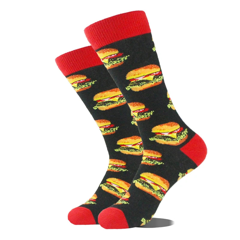 Chaussettes pour hommes Dinosaure Astronaute Planète Crew Harajuku