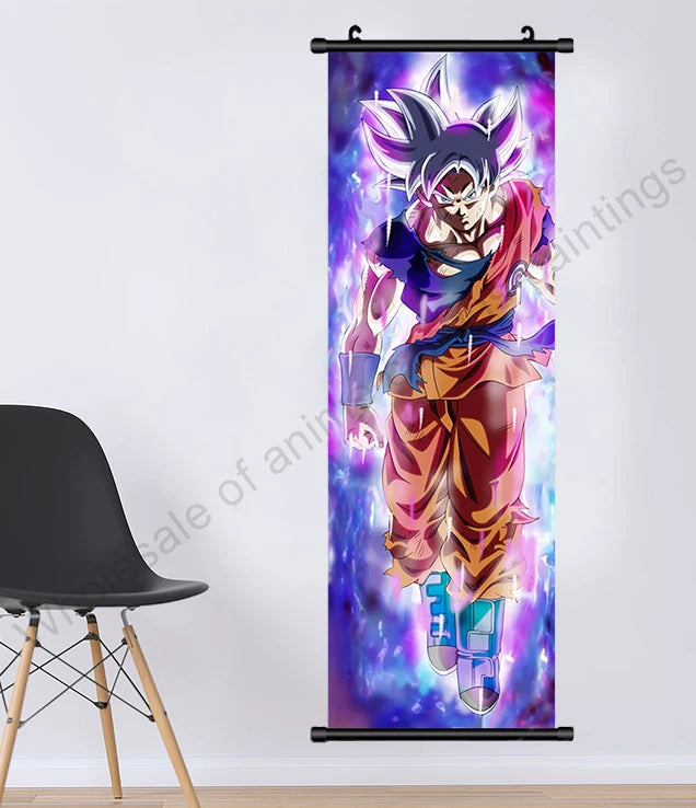 Canvas Hanging Scrolls Poster Home Decor JK Anime Print Dragon Ball Z