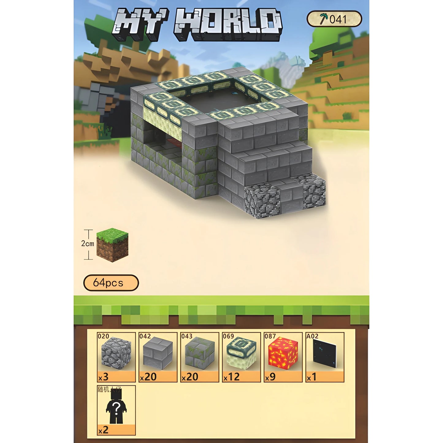 MineCraftion Dungeons DIY-Karte und TNT-Figuren – Kreatives Spielzeugset für Kinder