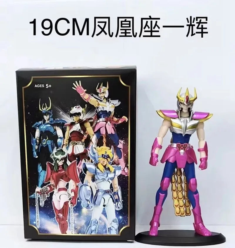 19CM Anime Figur Phoenix Ikki Hyoga Seiya Shiryu Stehend Rüstung Modell Kinderspielzeug