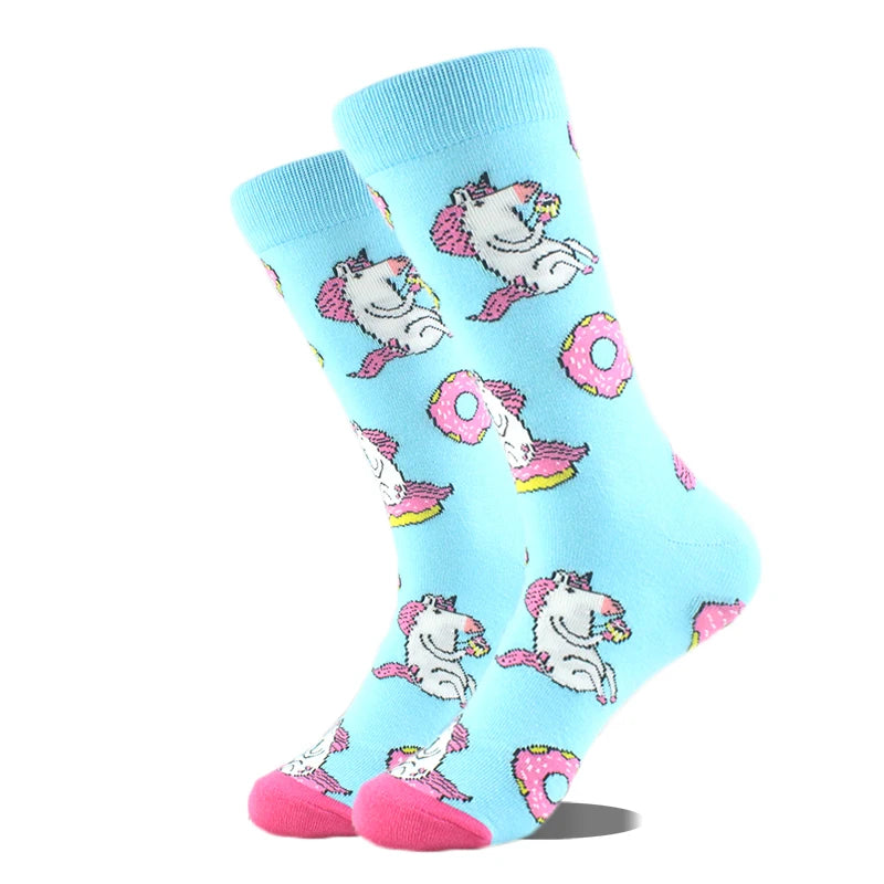 Design Ente Lustige Socken Männer Glücklich Musik Bier Zahn Panda Pinguin