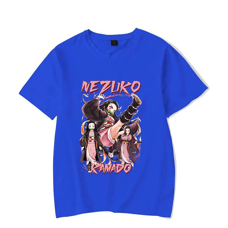 T-shirt graphique Kamado Nezuko pour femme, mode décontractée d'été