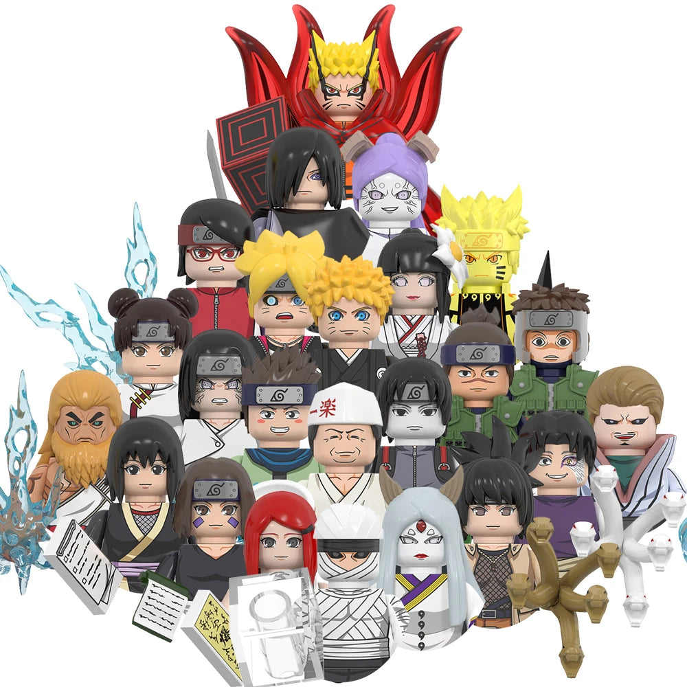 24PCS Anime Cartoon Mini Brick Figuren – Kompatibler Baustein zu