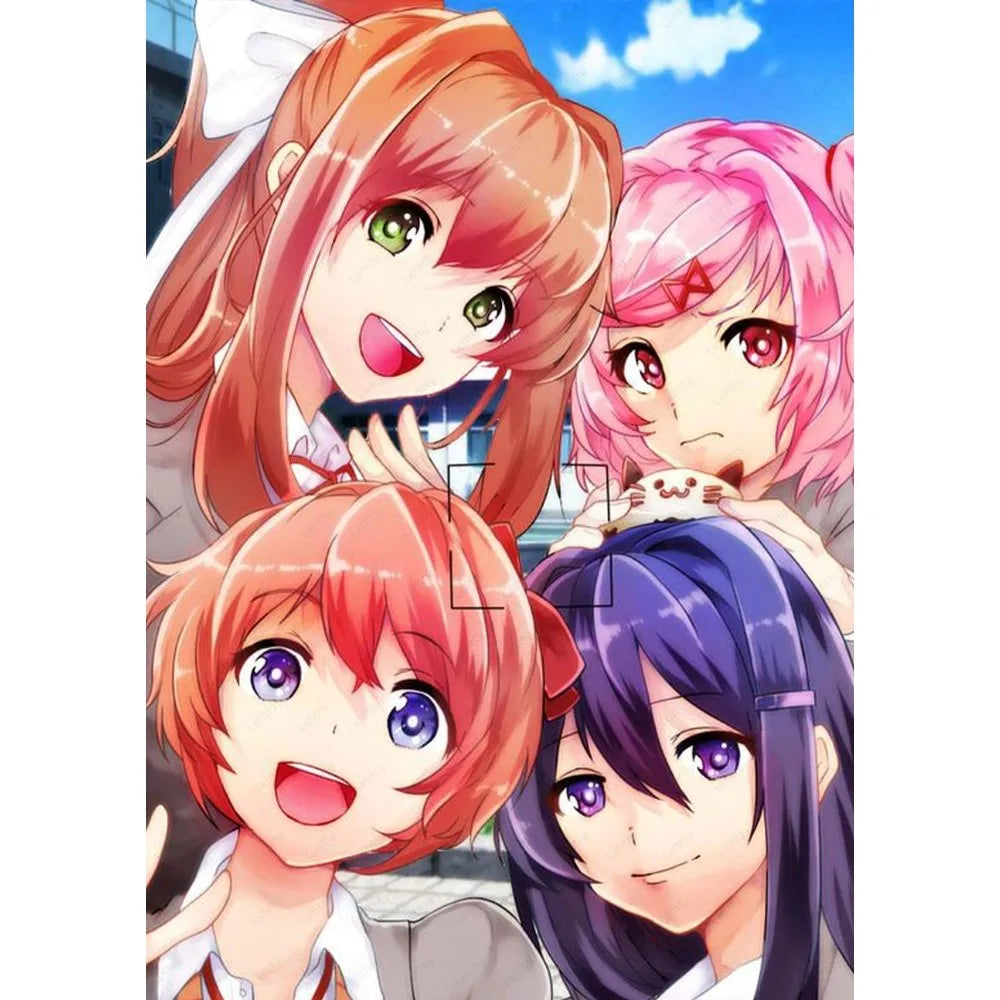 Spiel Doki D-Doki L-Literatur Club Anime Poster Klebewand Kunst Home Decor