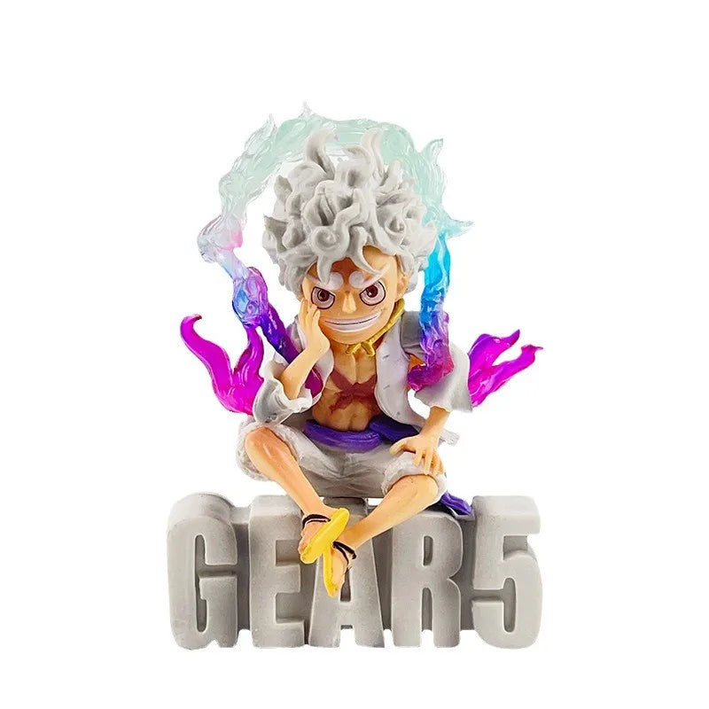 Figurine en PVC One Piece Luffy Gear 5 Nika de 10 cm – Mini jouet de collection animé