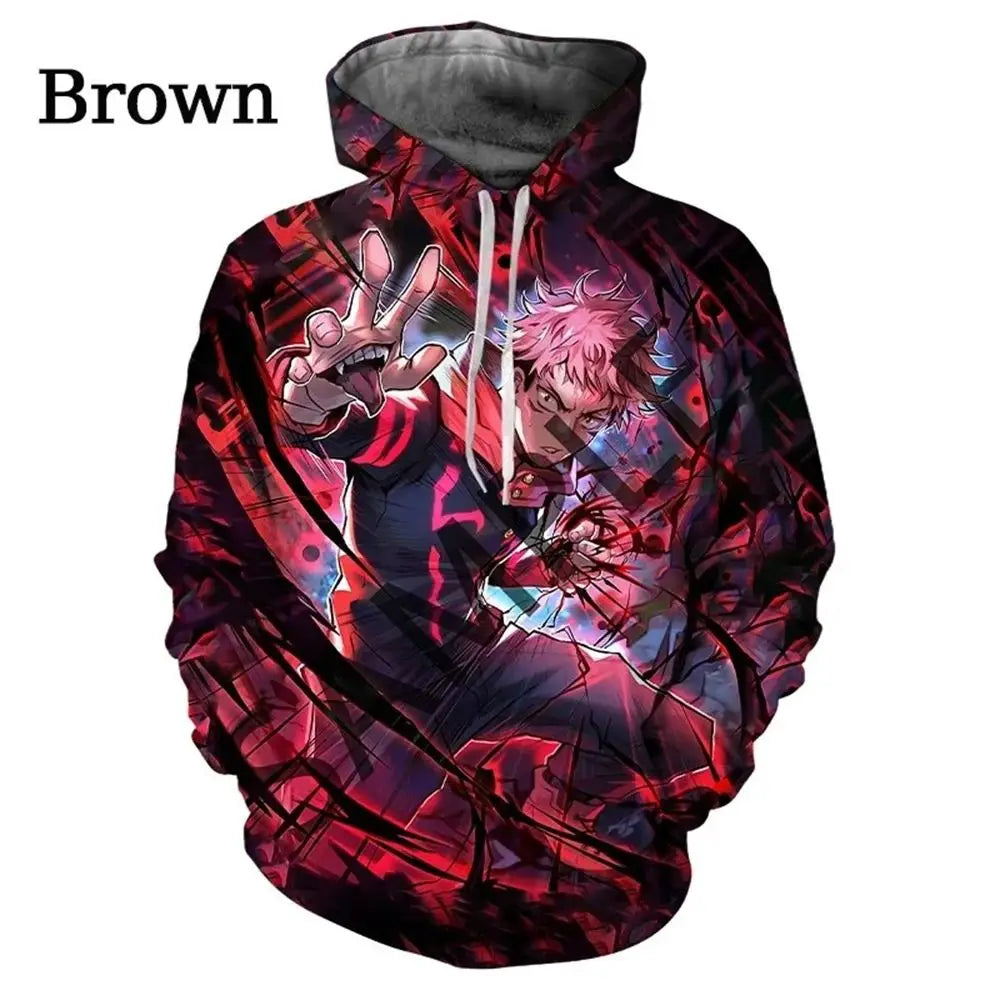 Jujutsu Kaisen Satoru Gojo 3D-Druck-Hoodie – Anime-Modepullover für Männer