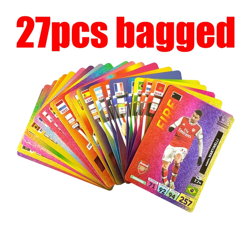 27-55Pcs Ballsuperstar Colour Card Star Limited Edition Signature Series Trading Football Player Card