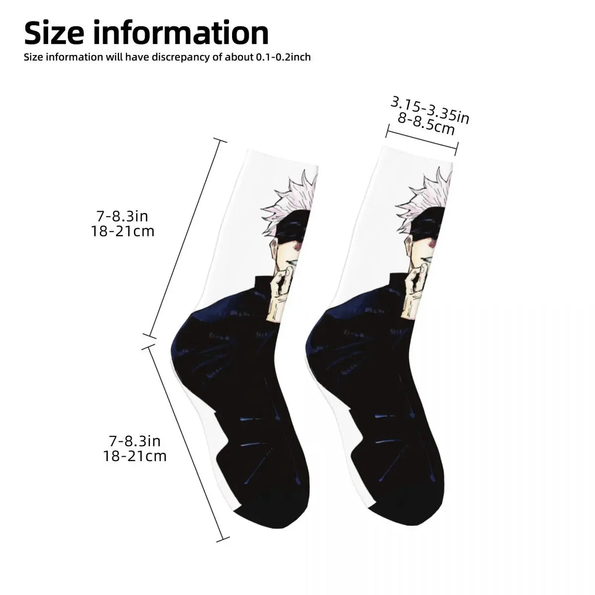 Jujutsu Kaisen Anime Socken, Satoru Gojo Unisex Socken W