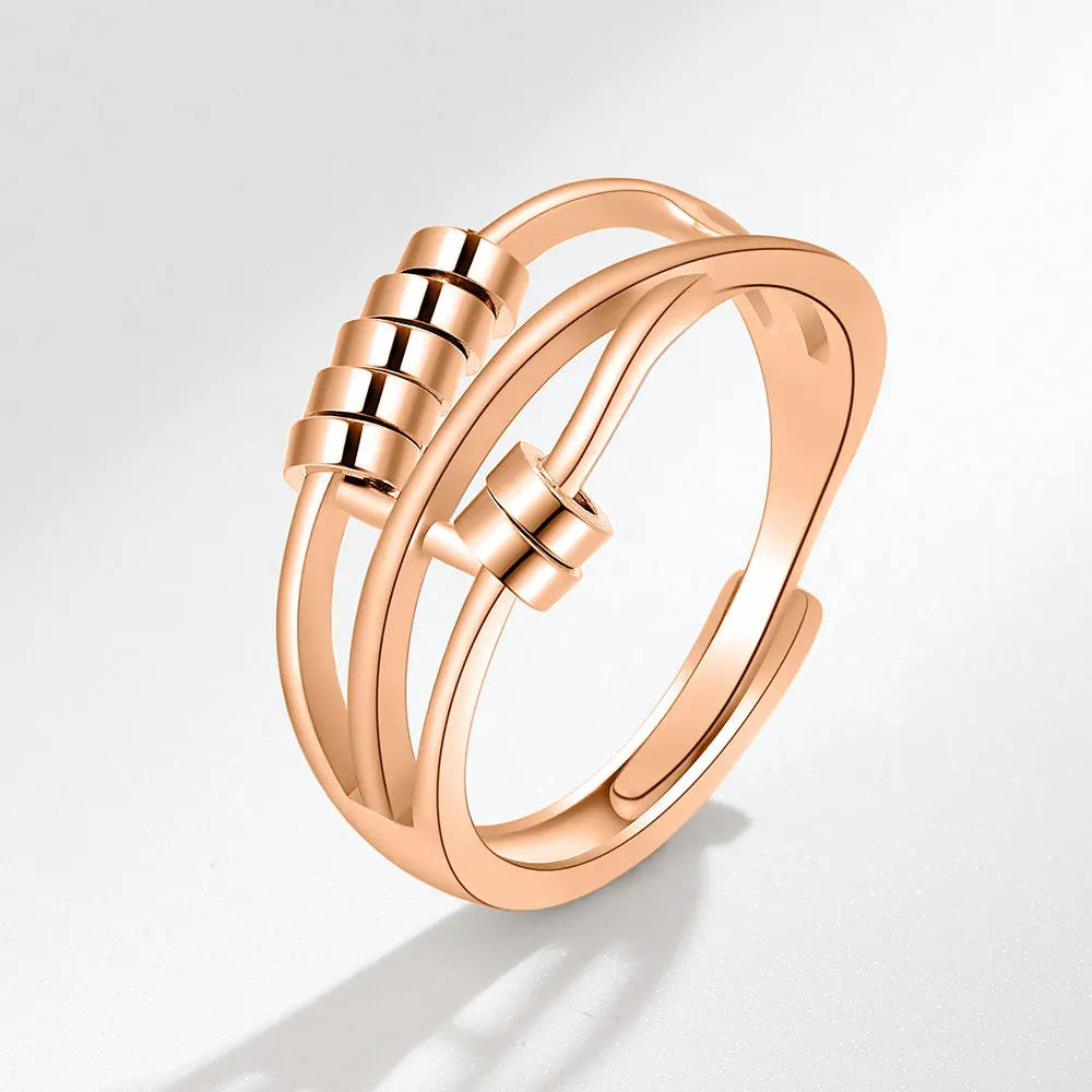 SMJEL Anti-Stress-Angst-Fidget-Spinner-Ring – verstellbarer rotierender Schmuck für Frauen | Entspannung und stilvolle Geschenke