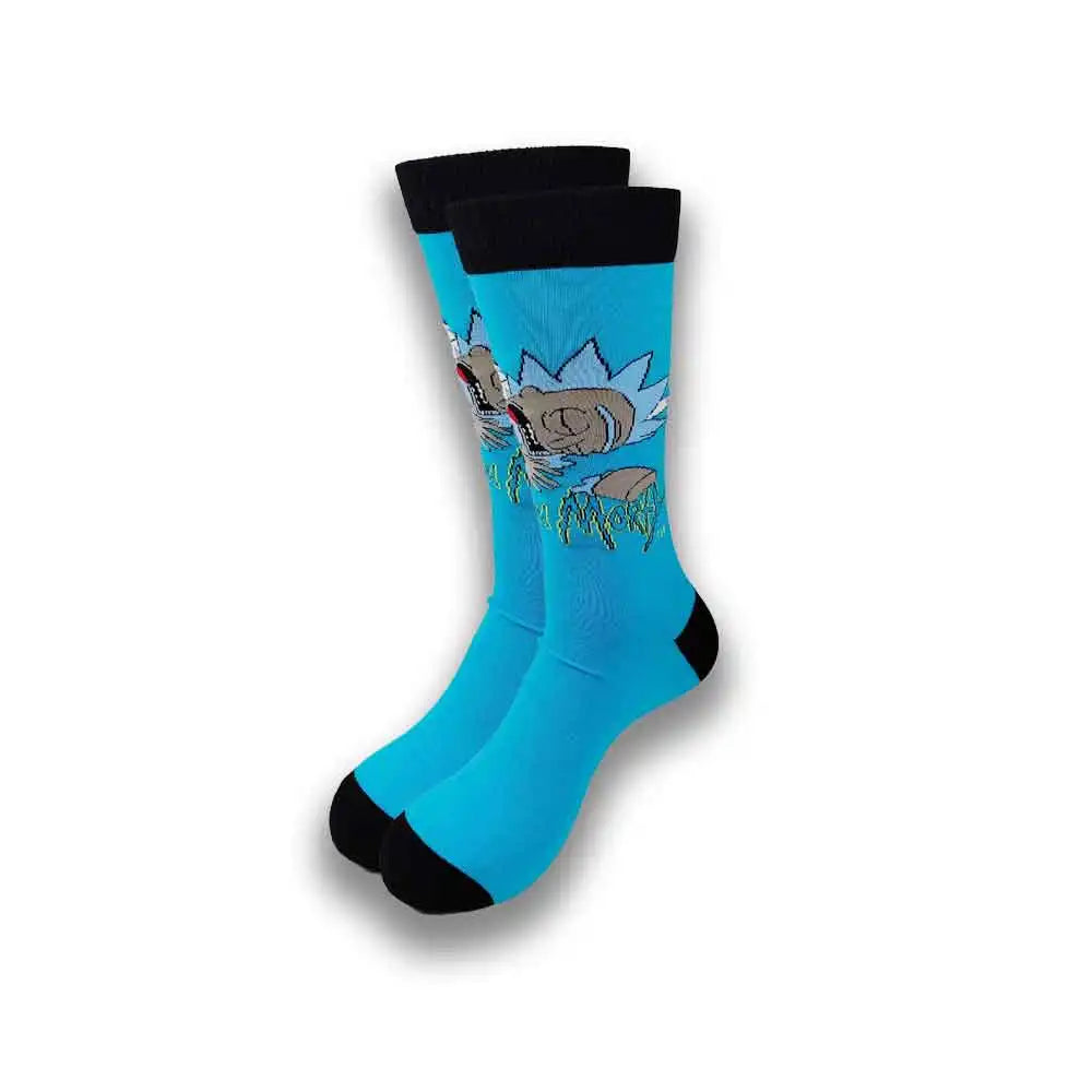 Lustige Socken mit Cartoon-Anime-Print – Personalisierter atmungsaktiver Baumwoll-Hip-Hop-Stil für Männer und Frauen