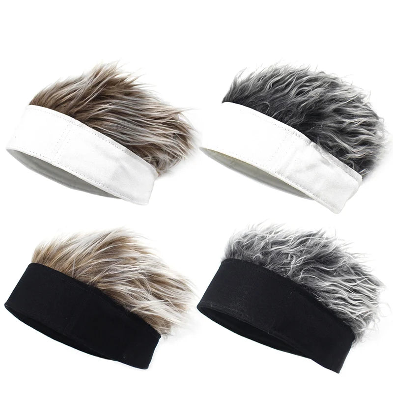 Casquette de baseball tendance pour homme et femme - Chapeau de perruque amusant pour cheveux courts et décontractés