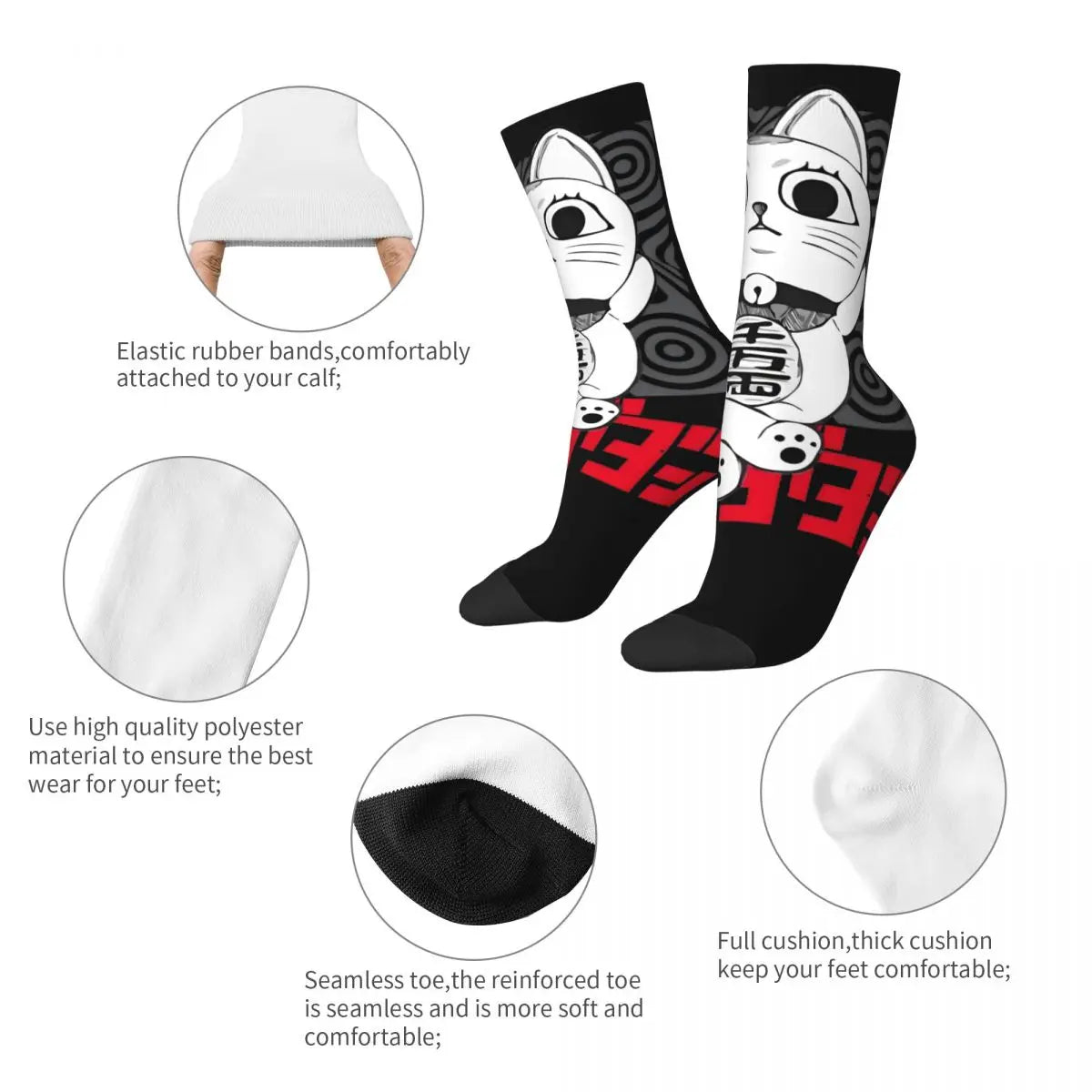 Turbo Granny Dandadan Anime Socken – Polyester Harajuku Strümpfe
