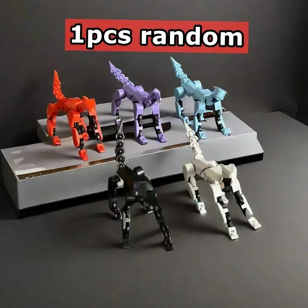 DIY leuchtender T13 Shapeshift-Roboter und Hund – 3D-gedruckte bewegliche Actionfiguren