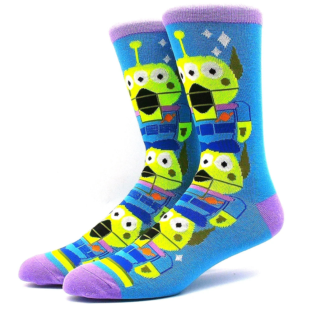 1 Pair New Anime Movie Socks – Cotton Crew, Role-Playing Calf Socks