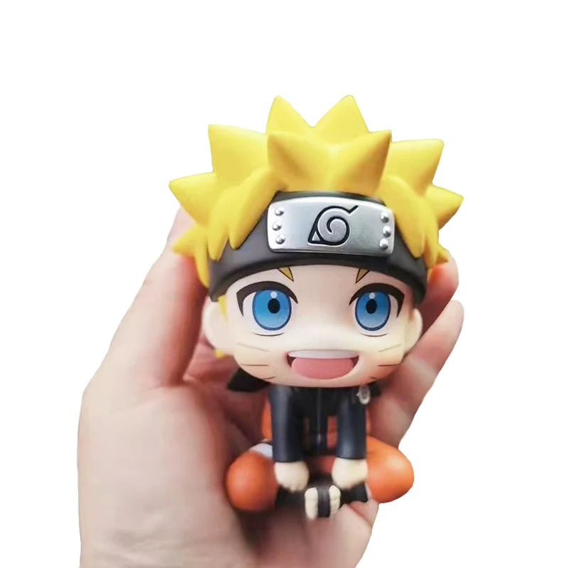 9 CM Anime Naruto Charaktere Uzumaki Naruto Kakashi Uchiha Sasuke Itachi Niedliche Spielzeuge Q Version Figuren Auto Dekoration Modell Geschenk
