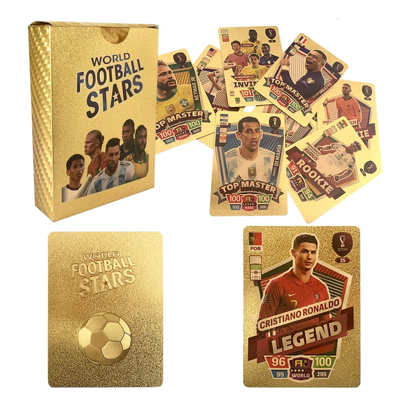 27-55Pcs Ballsuperstar Colour Card Star Limited Edition Signature Series Trading Football Player Card