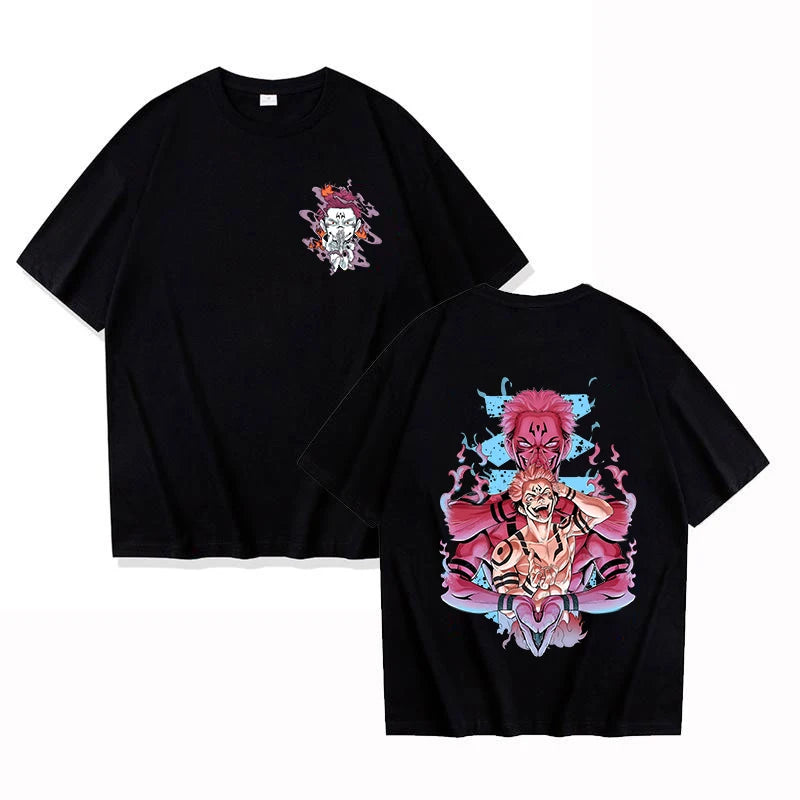 Cool Ryomen Sukuna Retro Anime T-Shirt