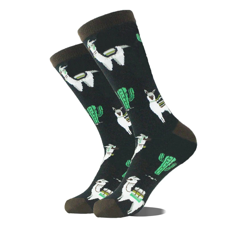 Design Ente Lustige Socken Männer Glücklich Musik Bier Zahn Panda Pinguin