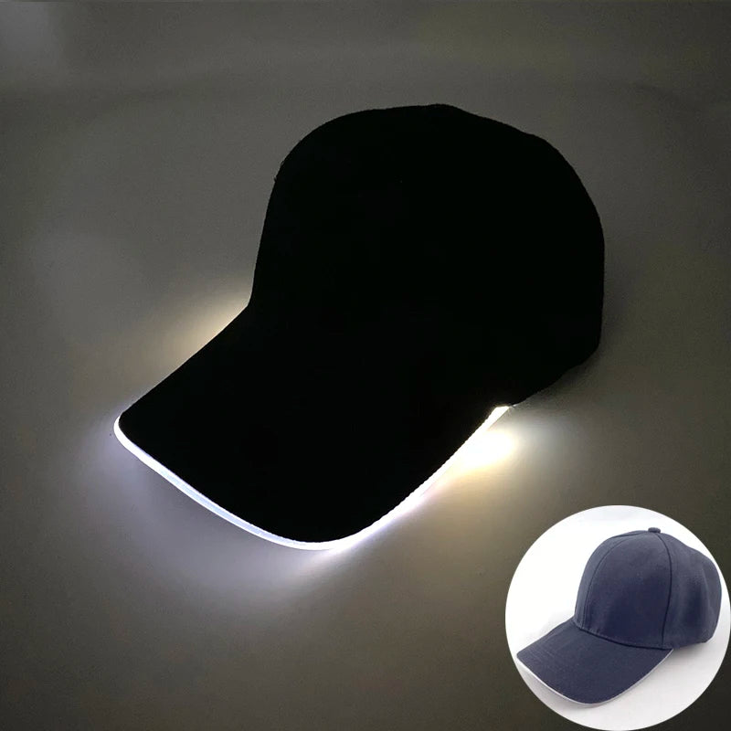Casquette de baseball tendance à LED – Casquette de rap hip-hop lumineuse pour DJ, danse, discothèque et fête