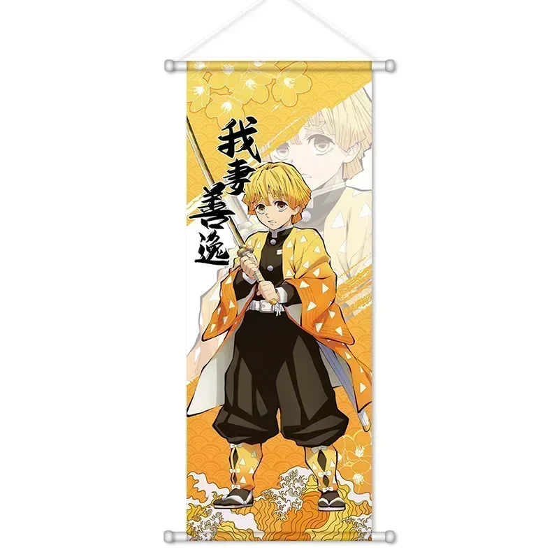 Demon Slayer Cartoon Anime Scroll Canvas Wall Home Decor Anime Poster Wall Art Room Decoration