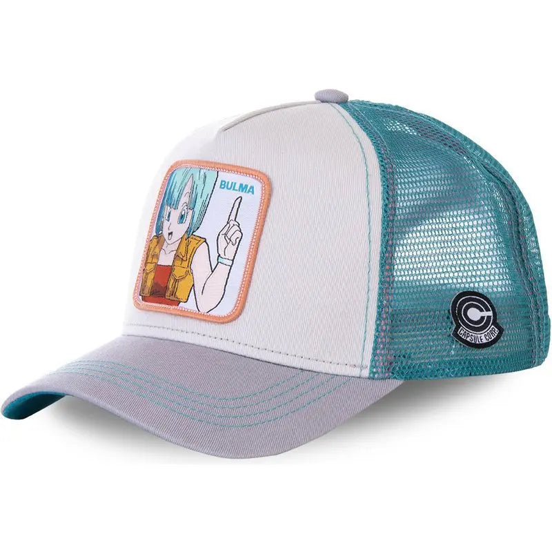 Dragon Ball Anime Son Goku Baseballkappe – verstellbare Trucker-Mütze aus Netzstoff