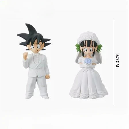 Figurine d'action de mariage originale de Son Goku Chichi pour enfants