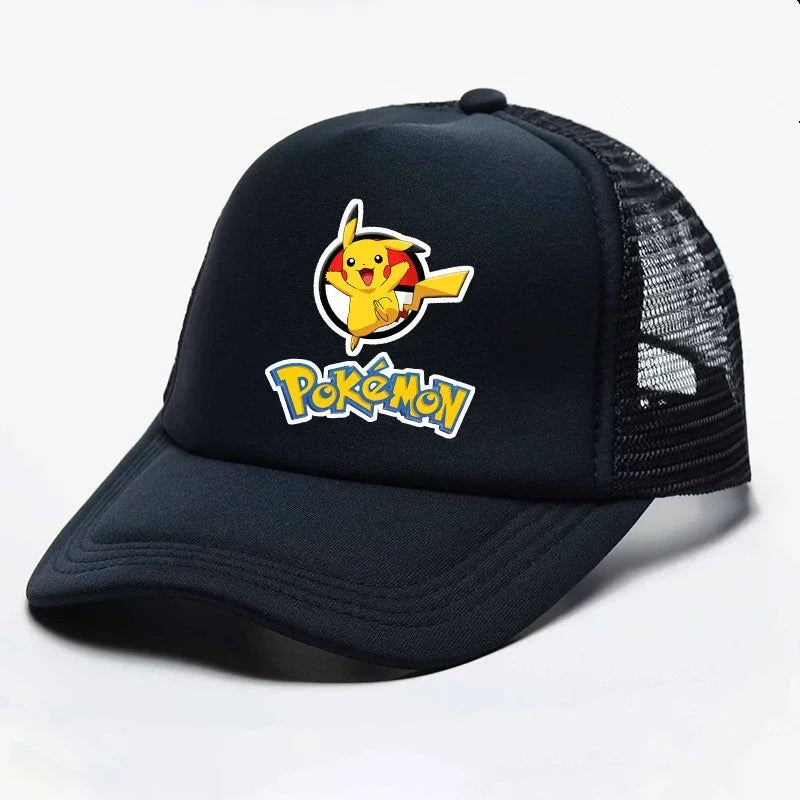 Neue Pokémon Pikachu-Baseballkappe für Kinder – Sommermütze aus Mesh für den Außenbereich, Partygeschenk und Spielzeug
